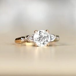 Two Tone Old European Cut Prong Set Diamond Engagement Ring Circa 194013471-Artistic-1000x1000