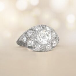 Antique Edwardian Era Diamond Engagement Ring Teterboro Ring 13600