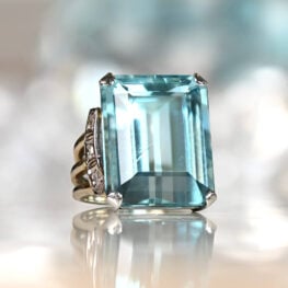 Elongated Emerald Cut Aquamarine Cocktail Ring 13734-Artistic-1000x1000