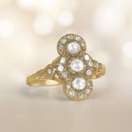 Hand Crafted Rose Cut Diamond Ring Artistic Picture 13857