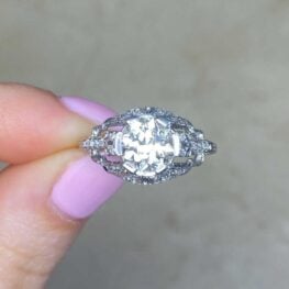 Art Deco Single Cut Diamond Engagement Ring 14572 F5