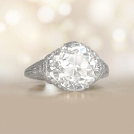 5.03 carats Edwardian Era Antique Engagement Ring Hampshire Ring 14617