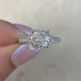 1.63ct art deco era platinum diamond ring Hornsby Ring 14704-F5