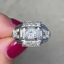 24 Single Cut Diamond Halo Ring 14710 F5