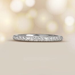 Engraved 2mm Platinum Band Dekalb Band Top View Artistic