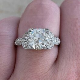 Clearview Ring 2.64ct old European cut diamond ring 14726-F2