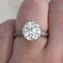 3.05ct Old European Diamond Solitaire Ring - Chelsea Ring 14818 F2