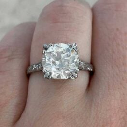 3.63ct Old European Diamond Engagement Ring - Albi Ring 14826 F2