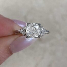 art deco pottstown engagement ring handcrafted in 1920 in platinum 14856