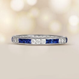 Three by Three Eternity Regent Band Top View Artistic