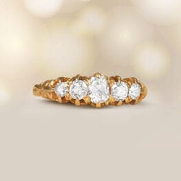 Antique 1.50ct Victorian Diamond Ring, Circa 1891 Artistic Top View