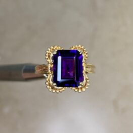 Tebessa Ring with amethyst in 14K gold