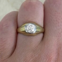 Taraz Ring featuring an old European cut diamond