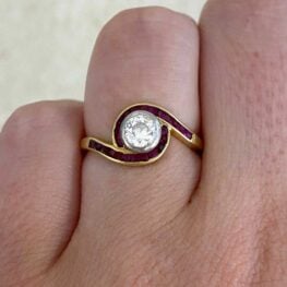 Tabora Ring featuring an old European cut diamond