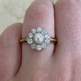 Colville Ring featuring a natural pearl