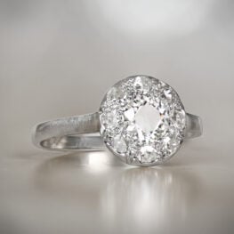 Art Deco Diamond Cluster Antique Engagement Ring Circa 1925 M24_1221