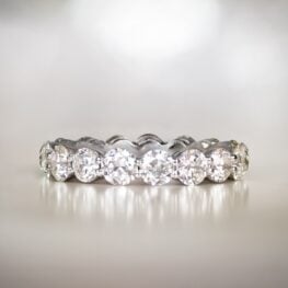 4.17ct Total Diamond Weight Round Cut Eternity Band Artistic