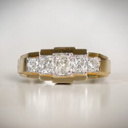 5 Stone Art Deco Diamond Ring Melbourne Ring Artistic 14002