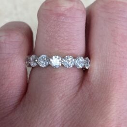 Old European Cut Diamond Eternity Wedding Band Villanova F2